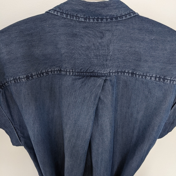 Jordache Denim Shirt Dress size S, Denim Braid Belt, Button Front - Picture 3 of 13